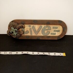 Live Laugh Love Sign Plaque Wood Plank‎ Kitchen Porch Doorway